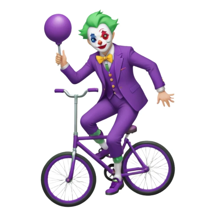 Unicyclist Joker  sticker