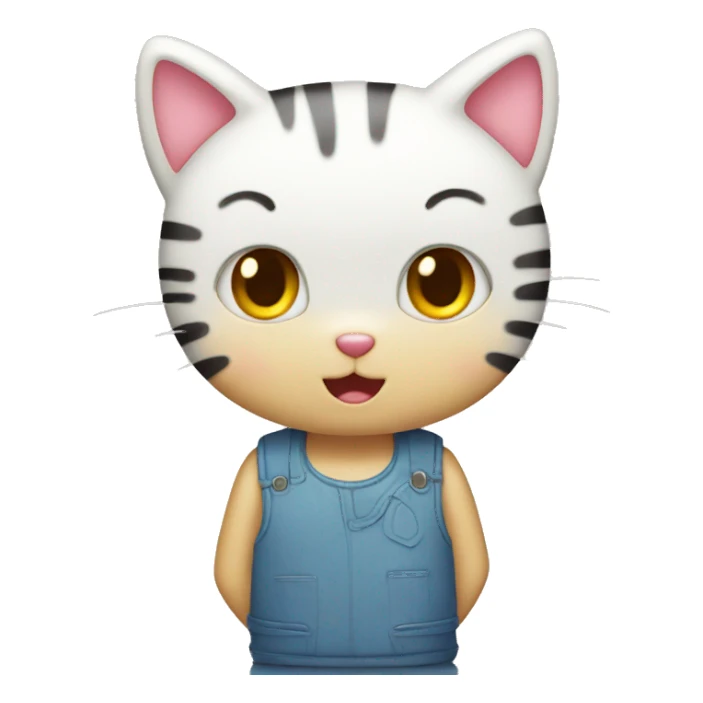 boy hello kitty cat sticker