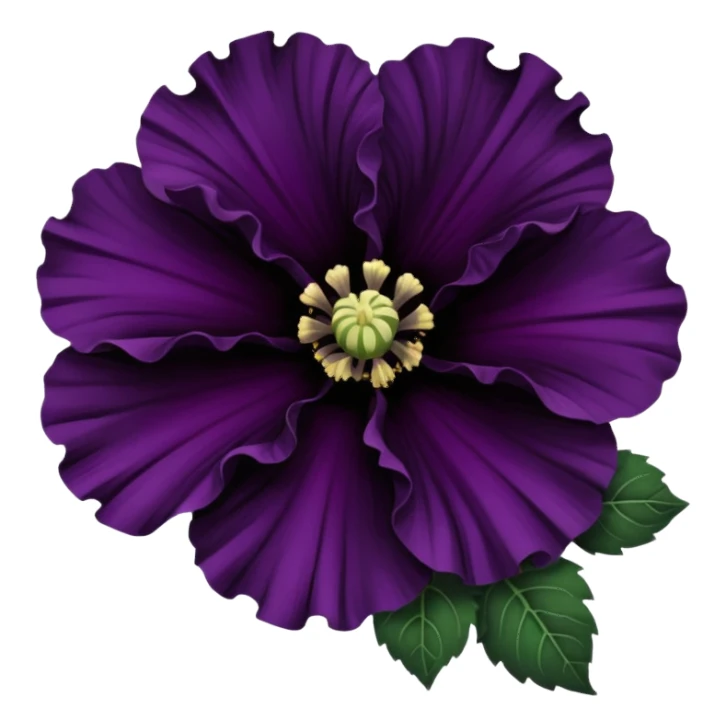 black hollyhock flower sticker