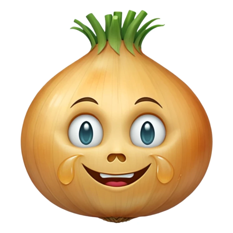 onion crying and laughing sticker