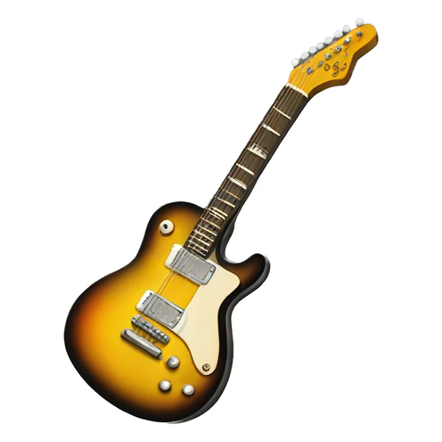 rock & roll hand with guitar sticker