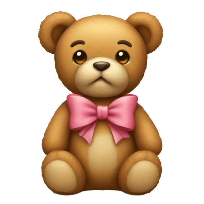 small Teddy with bow sticker