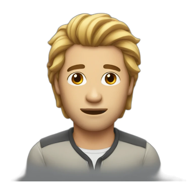 MAN WITH HARD HAIR sticker