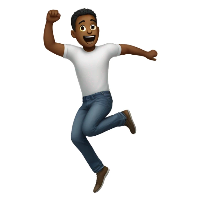 Gay man jumping sticker