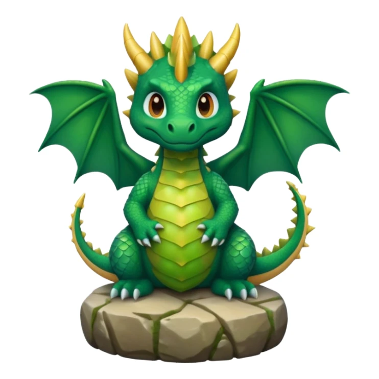 A cute dragon sitting on a throne sticker