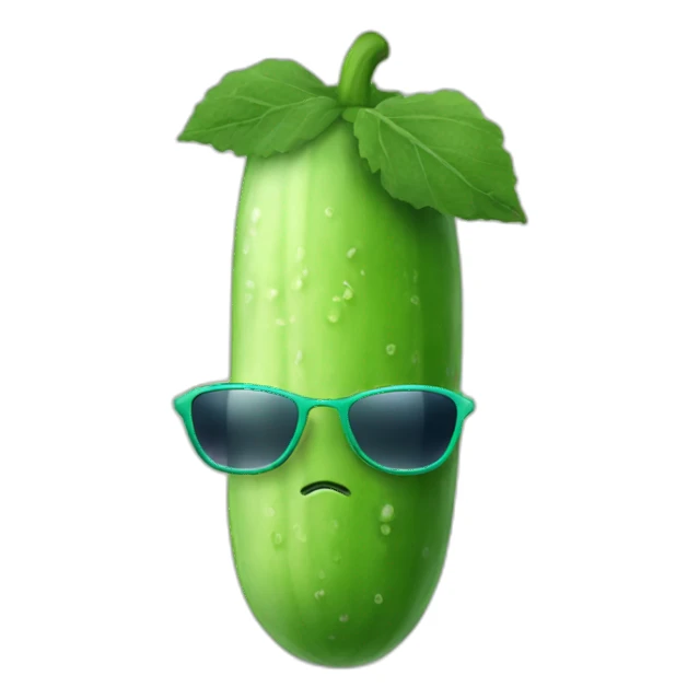 Cucumber in sunglasses  sticker