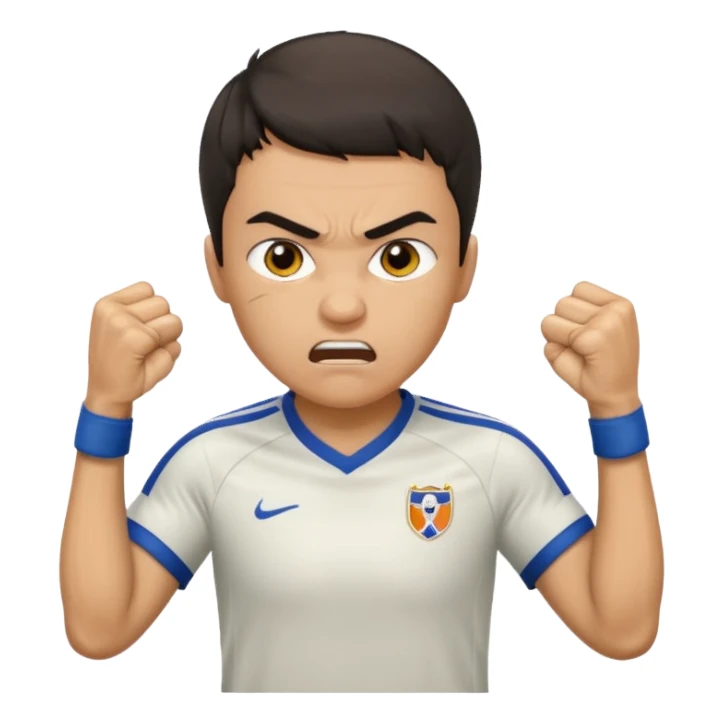 soccer player angry sticker