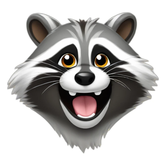 happy racoon sticker