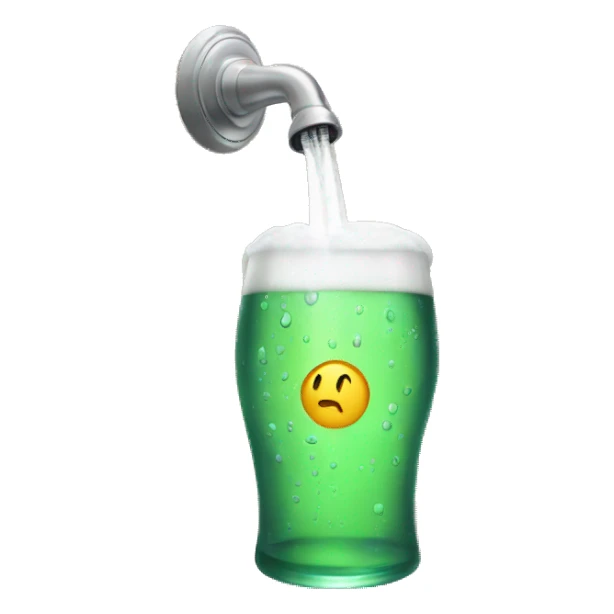 beer in a shower sticker