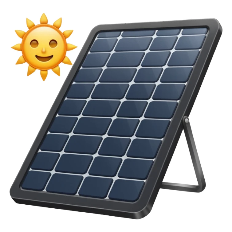 solar panel without sun sticker