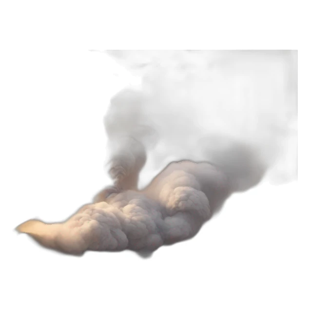 smoke erupting from two sand dunes sticker