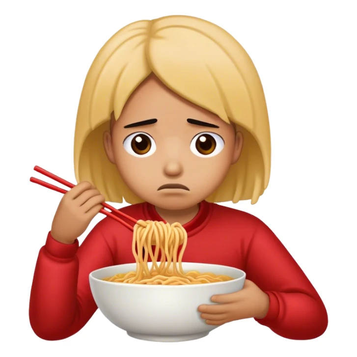 no eating instant noodles sticker