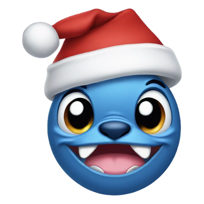 Stitch with Santa hat sticker