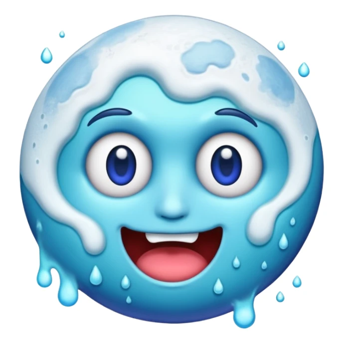 moon covered in potion foam panic face sticker