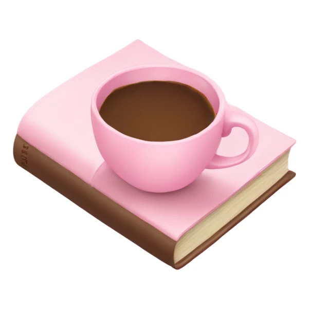 Light pink book with coffee  sticker