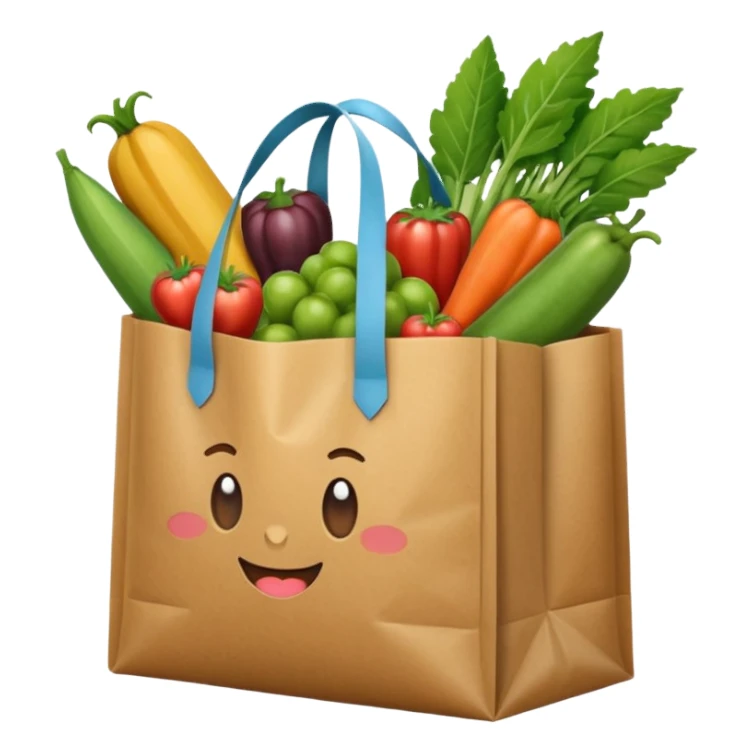 sacs de courses alimentaire sticker