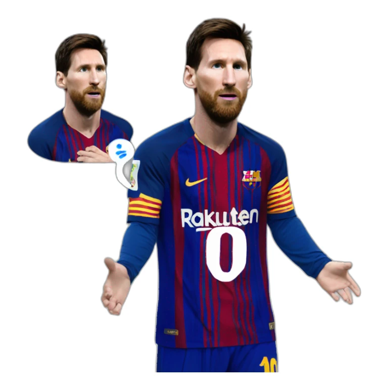 Messi qui pose une question  sticker
