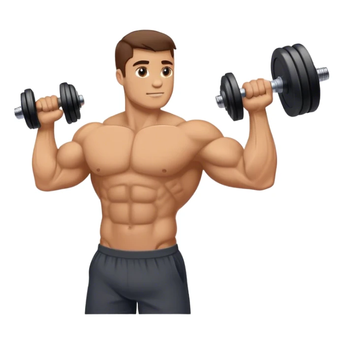 bicep side view holding a dumbbell sticker