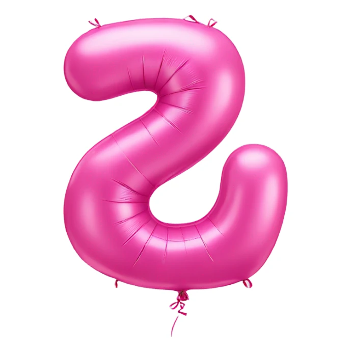 22 number balloons pink  sticker
