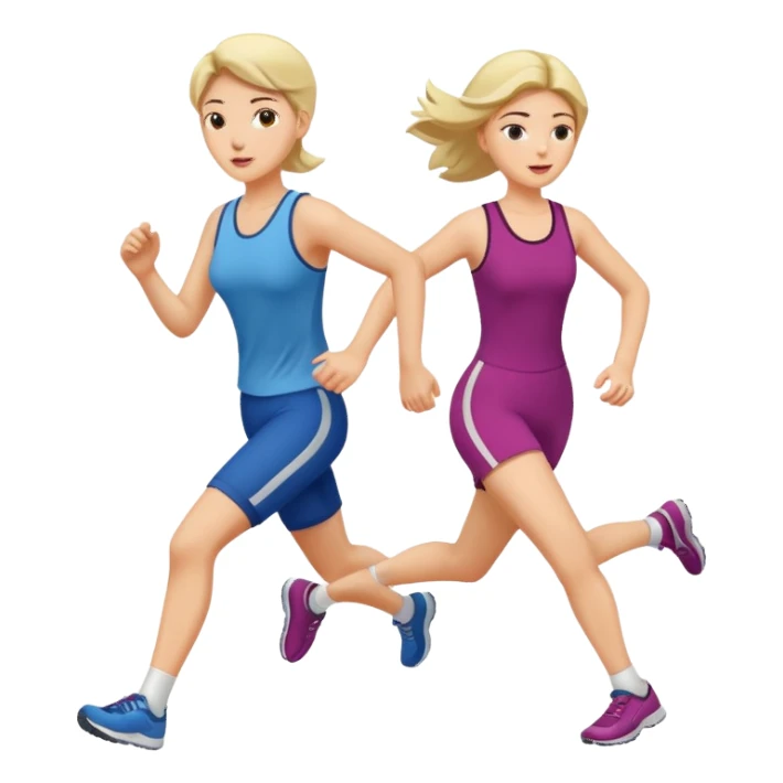 Lady running from man sticker