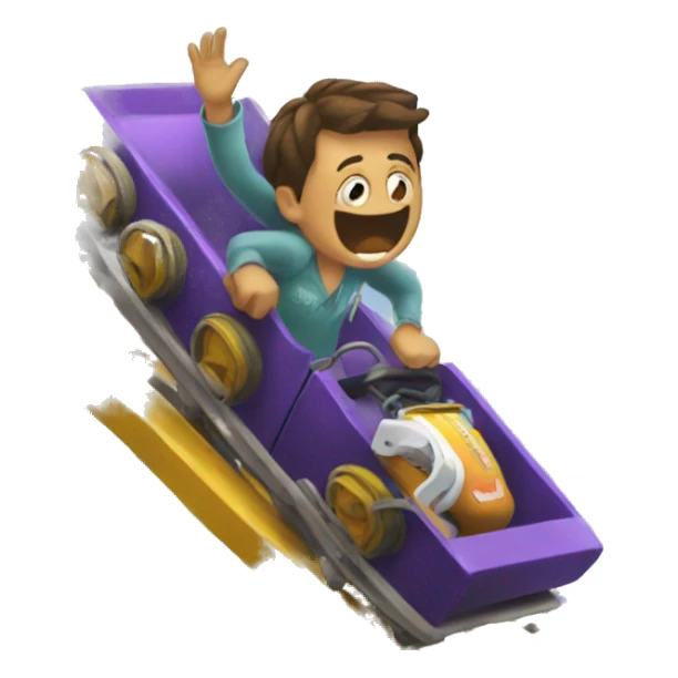 Throwing up roller coaster  sticker