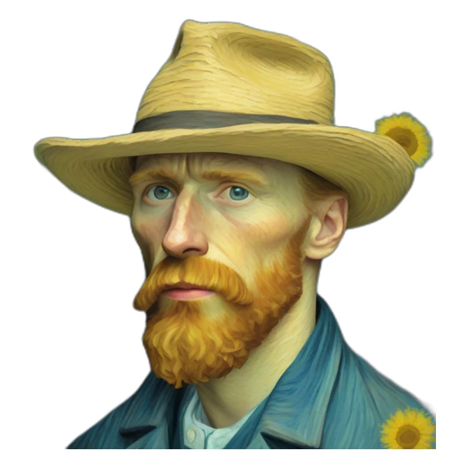 Van gogh is painting sticker