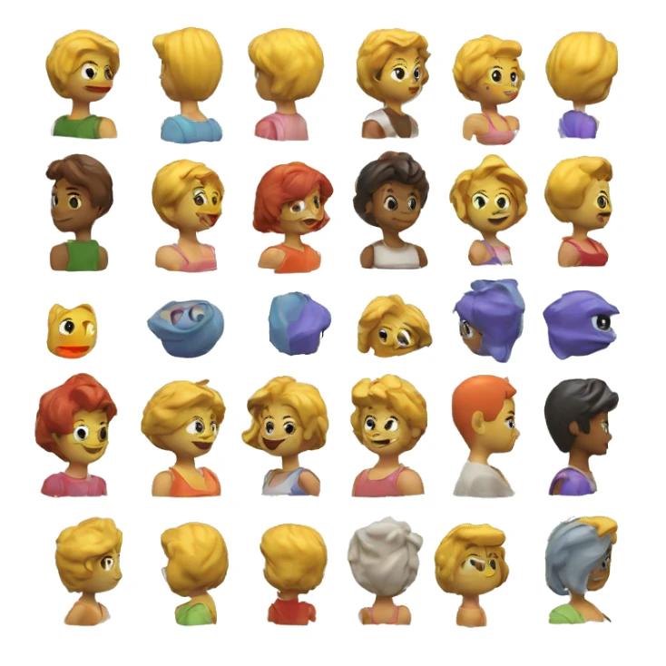 3d digitally rendered  low quality retro 90s render sticker