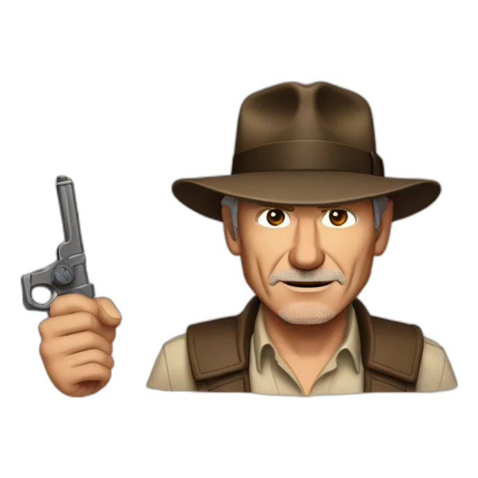 Harrison Ford as Indiana Jones. No patterns sticker