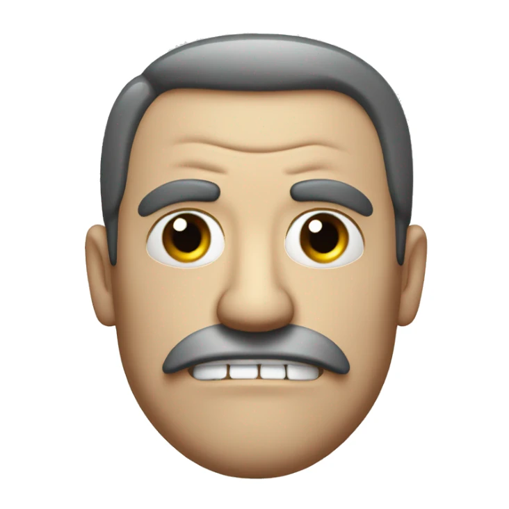 Angry Bavarian man with toothbrush moustache sticker