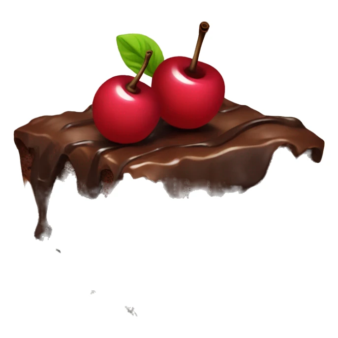 brownie with cherry on top  sticker