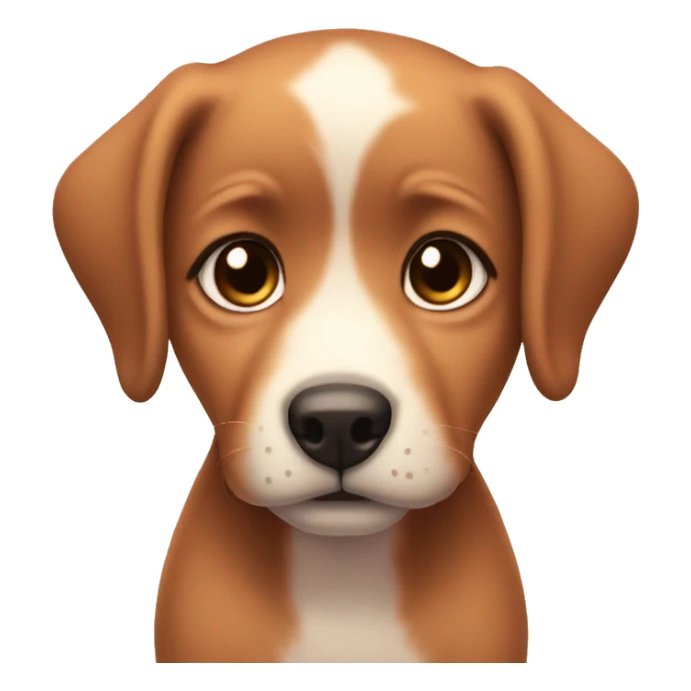 blushing puppy eyes face sticker