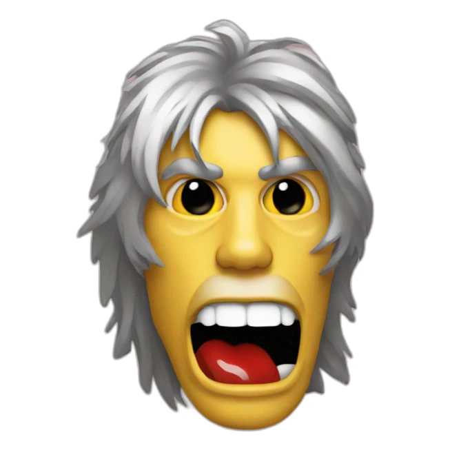 Rolling Stones logo chrome sticker