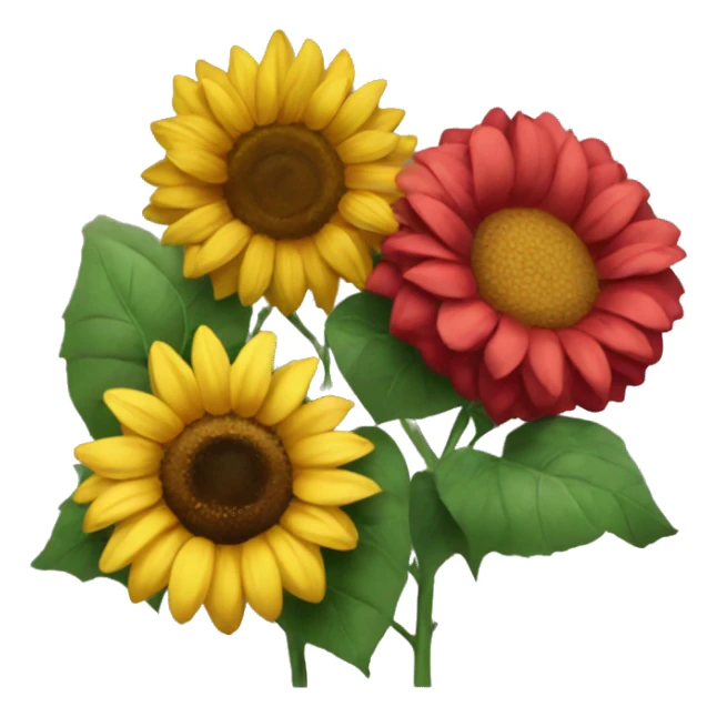 Roses and sunflowers  sticker