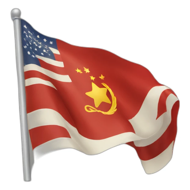 soviet united states flag sticker