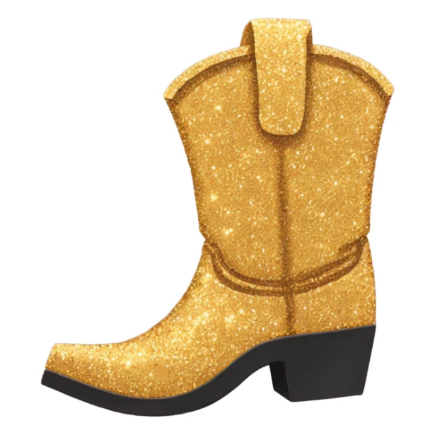 Glitter cowboy boot sticker