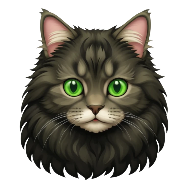 Black Mainecoon cat sticker
