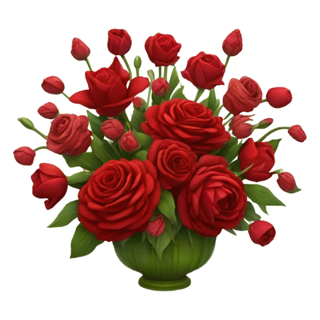 Red bouqet flowers sticker