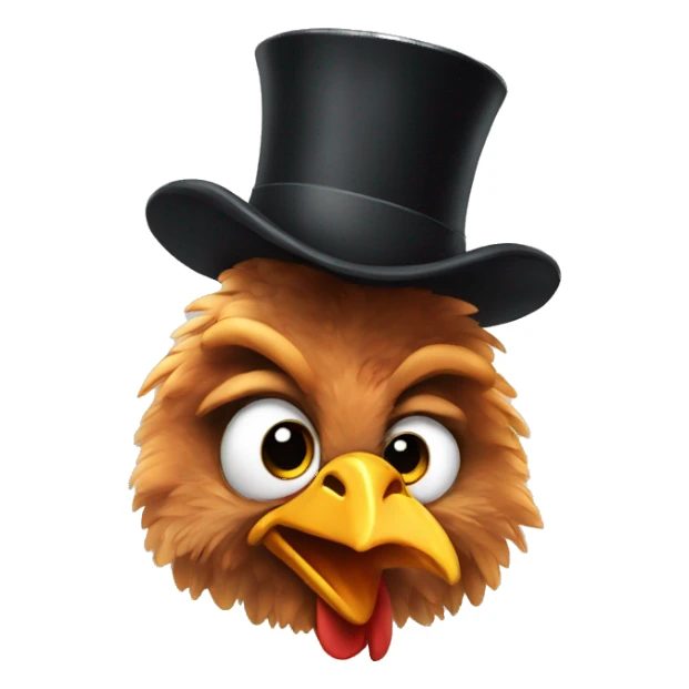Chicken with a tophat sticker