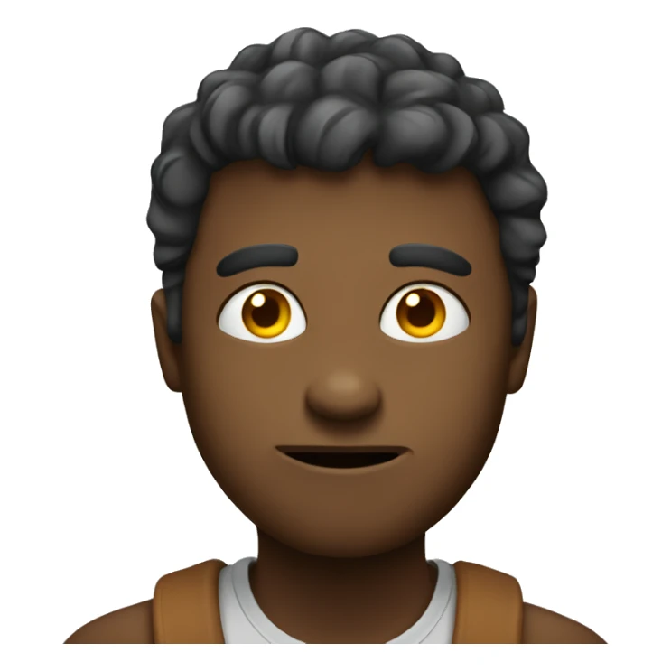 Emoji looking in destress sticker