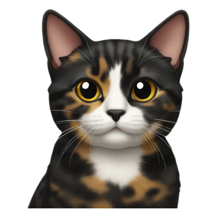 Tortie cat and black cat sticker