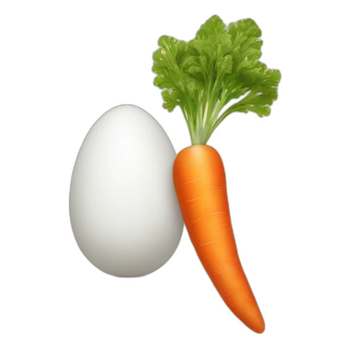 carrot on front 2 eggs sticker