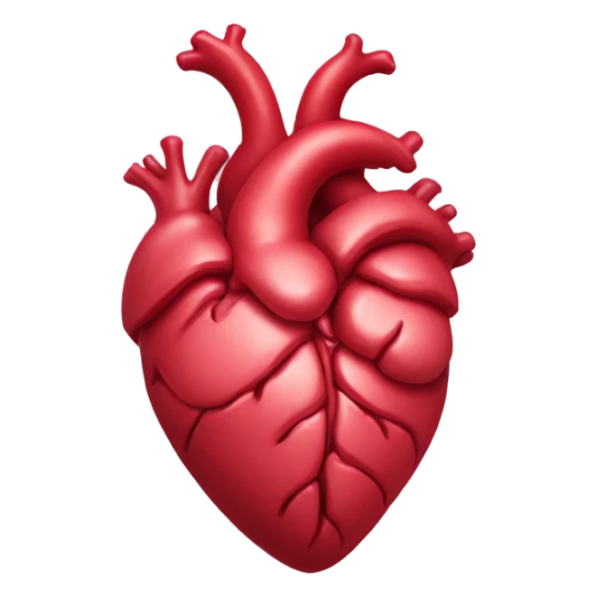 Anatomical heart sticker