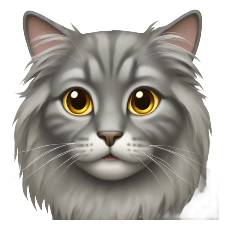 gray longhaired fold cat sticker
