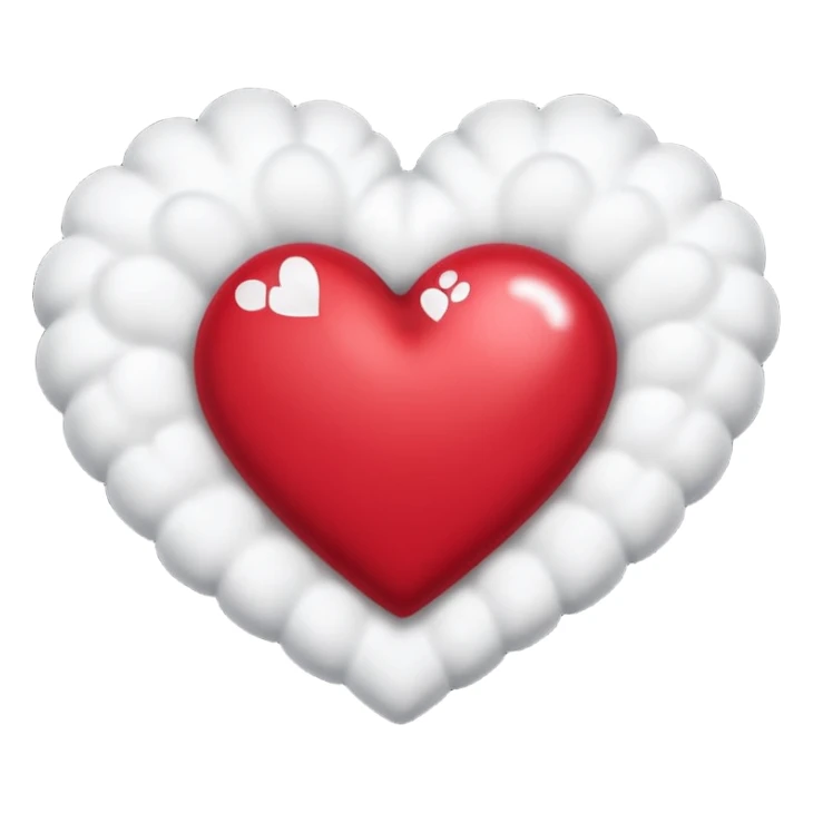 heart with a paw print and a cloud sticker