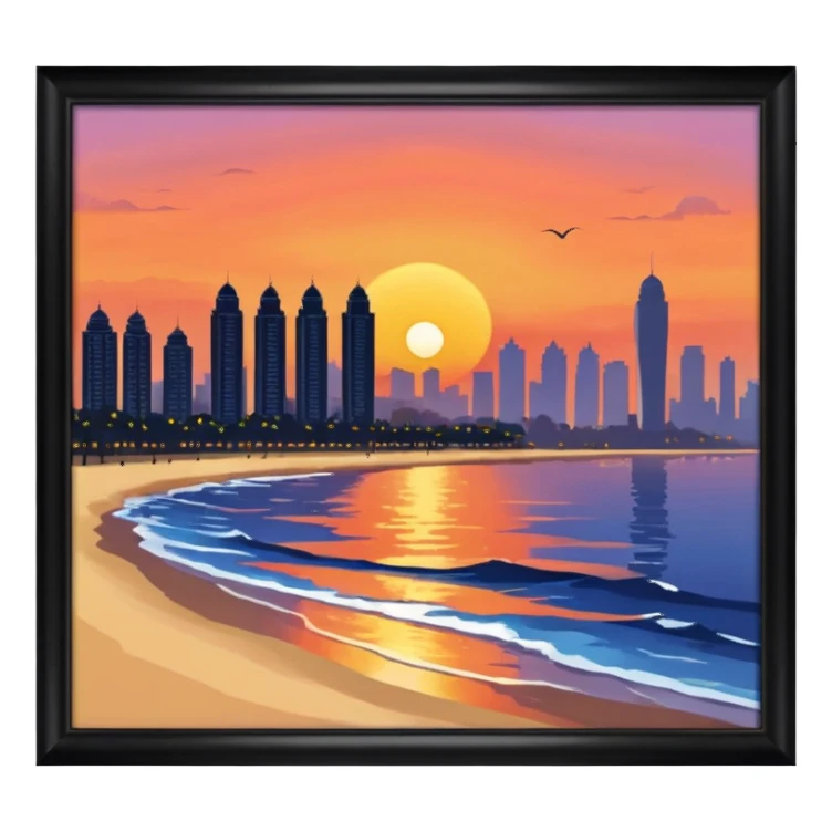 Mumbai sunset at Worlu sticker