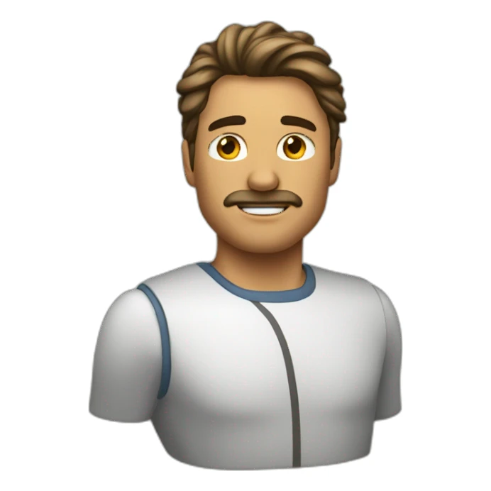 Hombre mayor con poco pelo sticker