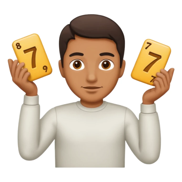 Man holding 6 7 sticker