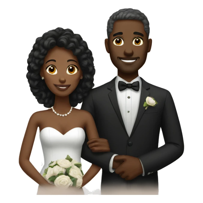 Black Married couple sticker