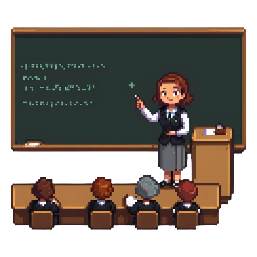 teacher giving a lecture sticker