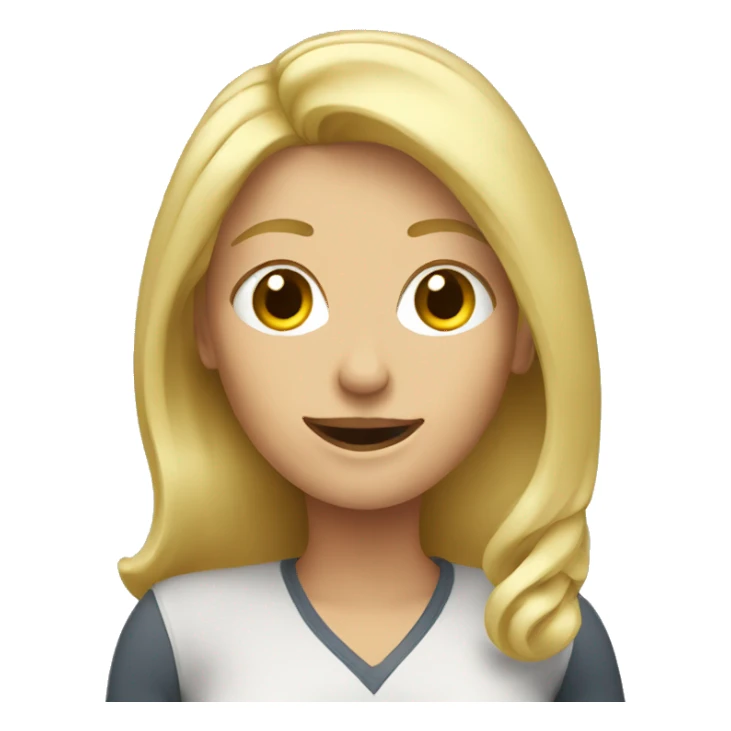 blonde woman calling sticker